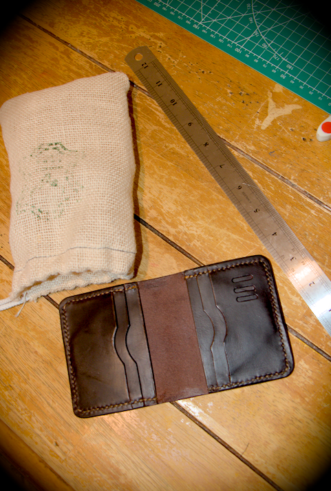 Handmade leather wallet UK Badalassi Carlo brown